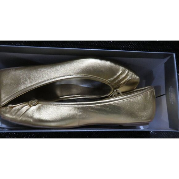Jessica Simpson Rose Gold Western Leather Leve Square Toe Ballet Flats size 7.5 - Picture 3 of 5